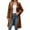 Brown, variant on Double Breasted Spring Fall Women Solid Color Lapel Long Casual Trench Coat