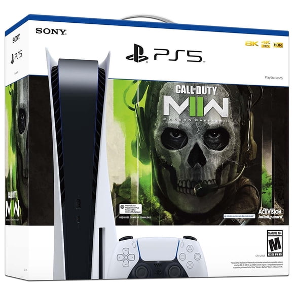 Consola PlayStation 5 Sony Versión Estándar 825 GB SSD NVMe Unidad Óptica Blu-Ray 4K Call of Duty Modern Warfare II