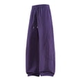 thumbnail image 4 of Squevariel 2026 Workout Pants for Women Lightweight Comfort Solid Color Athletic Pants Casual Drawstring Elastic Waist Trousers with Pockets, 4 of 4