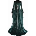 thumbnail image 4 of Renaissance Dress for Women, Medieval Lace Up Maxi Gown, Cosplay Costume for Halloween and Ren Faire, 4 of 7