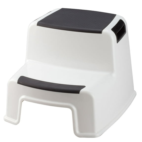 Two-Tier Portable Stepping Stool - Safe Design w/Handles|280 lb Capacity|10 1/4" High by LivingSURE