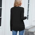 thumbnail image 6 of ClodeEU Women's Long Sleeve Crew Neck Shirts,Fall Slim Fit Tunic Casual Basic Tee Black,Womens Plus XL, 6 of 8