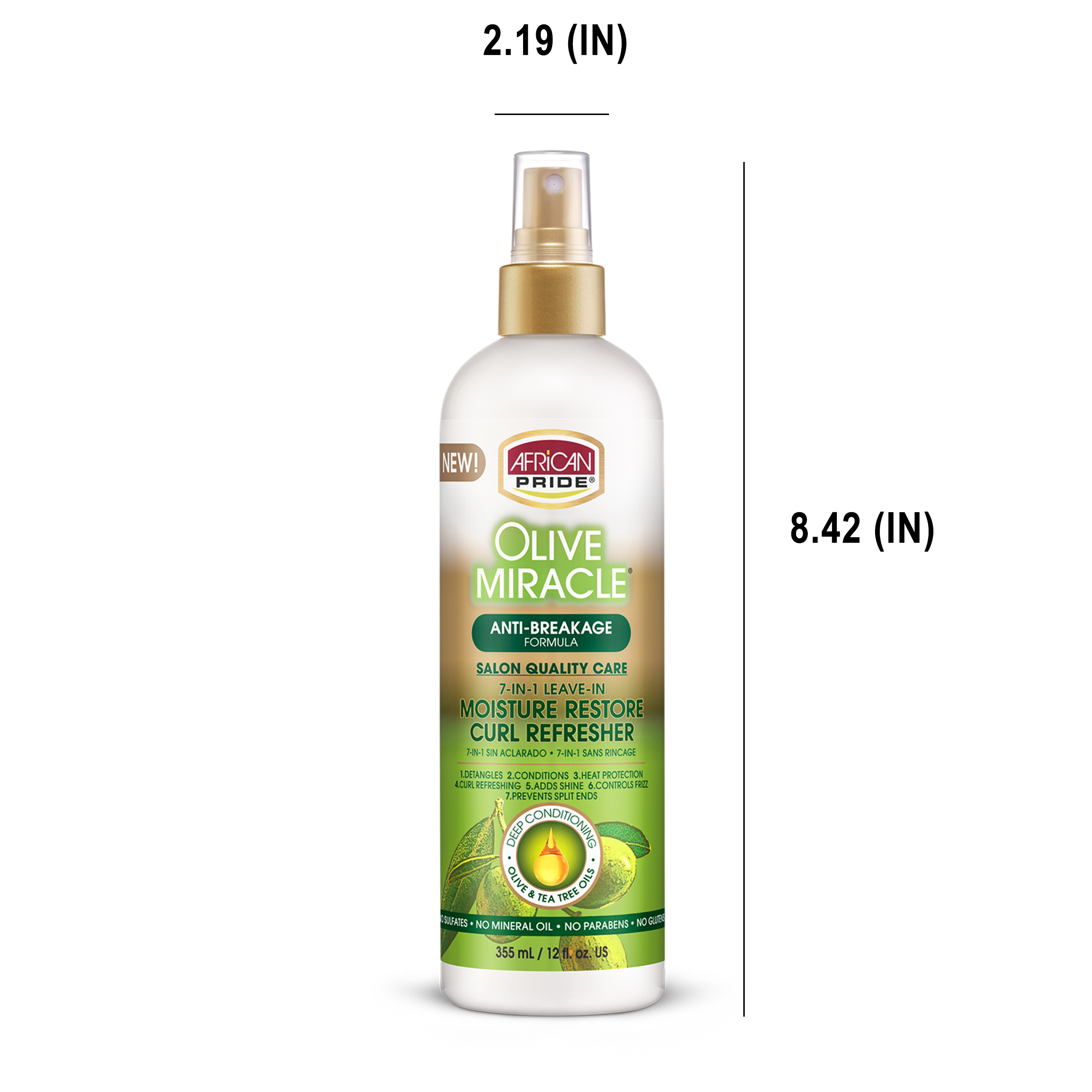 African Pride Olive Miracle Moisture Refresher Spray 12 oz., for Women, Moisturizing - image 3 of 6
