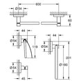 thumbnail image 3 of Grohe 40776001 Master Bathroom Accessories set, 3 of 6