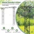 thumbnail image 6 of Gymax 7 FT Garden Arch Arbor Metal Frame Stand Trellis w/Flat Top Design for Climbing Plants Outdoor Archway Gate for Wedding Ceremony, 6 of 10