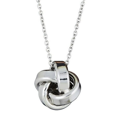 Ygi Sn138 Sterling Silver Love Knot Pendant Necklace 18 In Canada - Sterling Silver Love Knot Pendant Necklace