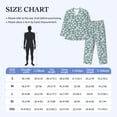 thumbnail image 4 of Daiia Floral for Men's Long-Sleeved Pajama Set – Soft & Comfortable Sleepwear Button-Up Pajamas Cozy Lounge Wear-X-Large, 4 of 7