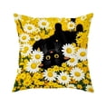 thumbnail image 2 of Uutvery Cats Patterns Pillow Covers 45x45cm， Soft Polyester Decorative Cushion Case with Hidden Zipper， for Sofa Bed Home Decor Living Room Bedroom, 2 of 6