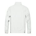 thumbnail image 4 of LZLER Ripped Jean Jacket for Men White Casual Sports Denim Jacket, 4 of 6