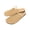 champagne, variant on Women Mesh Flat Sandals Breathable Slip On Slingback Woven Closed Toe Lightweight Casual Summer Shoes