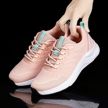 

Aayomet Womens Sneakers Outdoor Sports Fashion Shoes Mesh Women Lace Up Shoes Breathable Runing Women s Pink 7.5