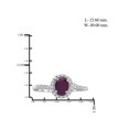 thumbnail image 4 of JewelersClub Ruby Ring Jewelry – 0.90 Carat Ruby Sterling Silver Ring Jewelry with White Diamond Accent – Gemstone Rings with Hypoallergenic Sterling Silver Band, 4 of 4