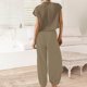 thumbnail image 5 of ICHUANYI Clearance Women's Two Piece Outfits Sweater Knit Pullover Tops High Waisted Pants Tracksuit Lounge Sets50(Khaki, L) ICHUANYI WER2023080807408, 5 of 9