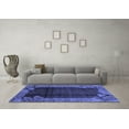 thumbnail image 3 of Ahgly Company Indoor Square Abstract Blue Modern Area Rugs, 6' Square, 3 of 4