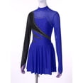 thumbnail image 4 of MSemis Women's Figure Ice Skating Dance Dress Roller Skating Dance Competition Royal Blue XXL, 4 of 6