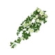 thumbnail image 4 of Guirnalda de rosas artificiales, simulación de flores, vid, decoración floral, colgante de pared, plástico, flor falsa, ratán, blanco Inevent HA8441-01B, 4 of 6