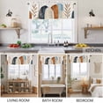thumbnail image 5 of 2 Pack Bohemian Nordic Valance for Window Simple Colorful Abstract Leaves Kitchen Valance Rod Pocket Short Curtain Topper Decorative Window Treatment for Living Room Bedroom 42"x12", 5 of 8