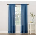 thumbnail image 5 of No. 918 Jillian Crushed Voile Sheer Rod Pocket Curtain Panel, 51" x 84", Blue, 5 of 7