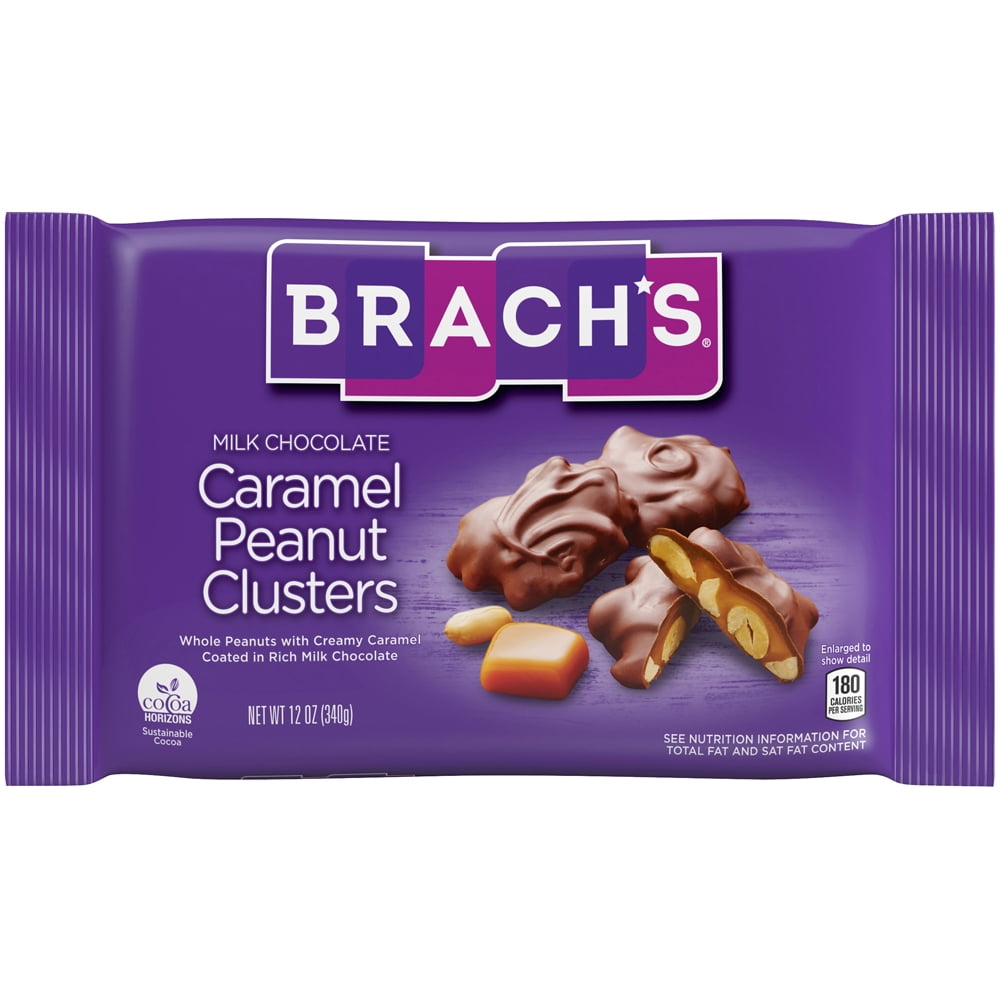 Brach's Milk Chocolate Peanut Caramel Clusters Candy, 12 Oz. Bag
