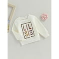 thumbnail image 4 of xiaxaixu Chandails pour Tout-Petites Filles à Manches Longues Col Rond Imprimé Léopard et Lettres Chandails Amples Hauts d'Automne, 4 of 9