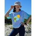thumbnail image 2 of Kawaii Alien Moon T-Shirt Tie Dye Cyclone Women -Image by Shutterstock, Female Large, 2 of 4