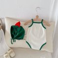 thumbnail image 4 of LYMAYTER‌ Baby Girls Newborn Romper Sleeveless Watermelon Bodysuit Fine Shoulder Strap‌ 3-24M, 4 of 8