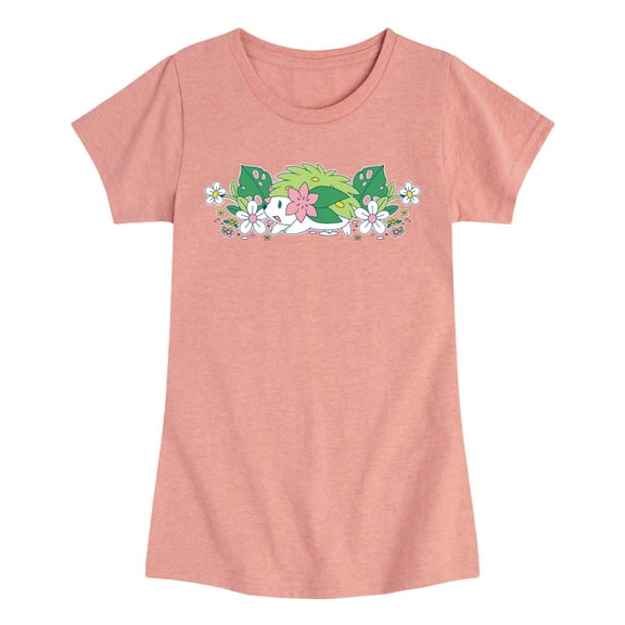 Pokémon - Shaymin Floral Chest-Youth Girls Short Sleeve T-Shirt