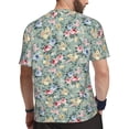 thumbnail image 2 of Wukai Rose Flowers Print Men's Short-Sleeved Mesh T-Shirt,Quick-Dry Short Sleeve Workout T-Shirt-Medium, 2 of 8