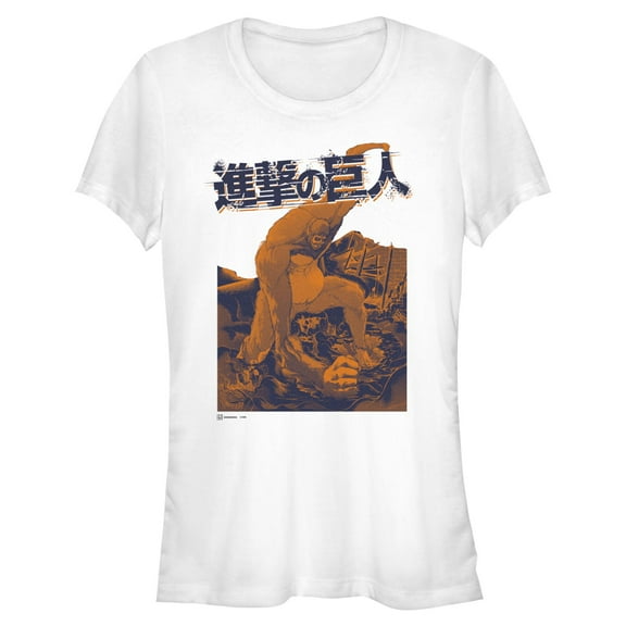 Juniors Attack on Titan Beast Titan Overlay T Shirt