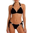 thumbnail image 5 of Naittoop Women Bikini Sets String Halter Two Piece Sexy Swimsuit Solid Color Bathing Suit, 5 of 5
