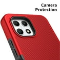 thumbnail image 5 of For HMD Vibe Dual Layer Slim & Tough Hybrid Shockproof Heavy Duty TPU Matte with Textured Rugged Shell Protection Phone Case Cover by Xpression - Red, 5 of 8
