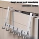 thumbnail image 5 of Over The Door Hooks, 6-Hook Towel Rack Hanger, Rustproof Aluminum Door Mounted Organizer for Bathroom Bedroom Closet Storage, Space Saving Hanging Solution for Towels Robes Hats Coats Accessories, 5 of 6