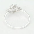 thumbnail image 3 of solitaire jewels 1.35CT Oval Moissanit Three Stone Engagement Ring For Women, 10K White Gold, 3 of 5