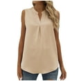 thumbnail image 2 of QUNYINEY Womens Tank Tops V Neck Sleeveless Casual Solid Tops Summer Flowy Loose Tank Tops, 2 of 5