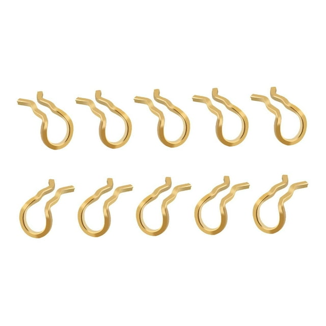 Wweixi 10 Pieces Retaining Spring Clips Portable Fixing Snap Spring Clips Gold Gold 1cm