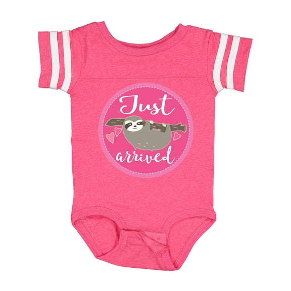 Inktastic Just Arrived Baby Sloth Girls Baby Bodysuit