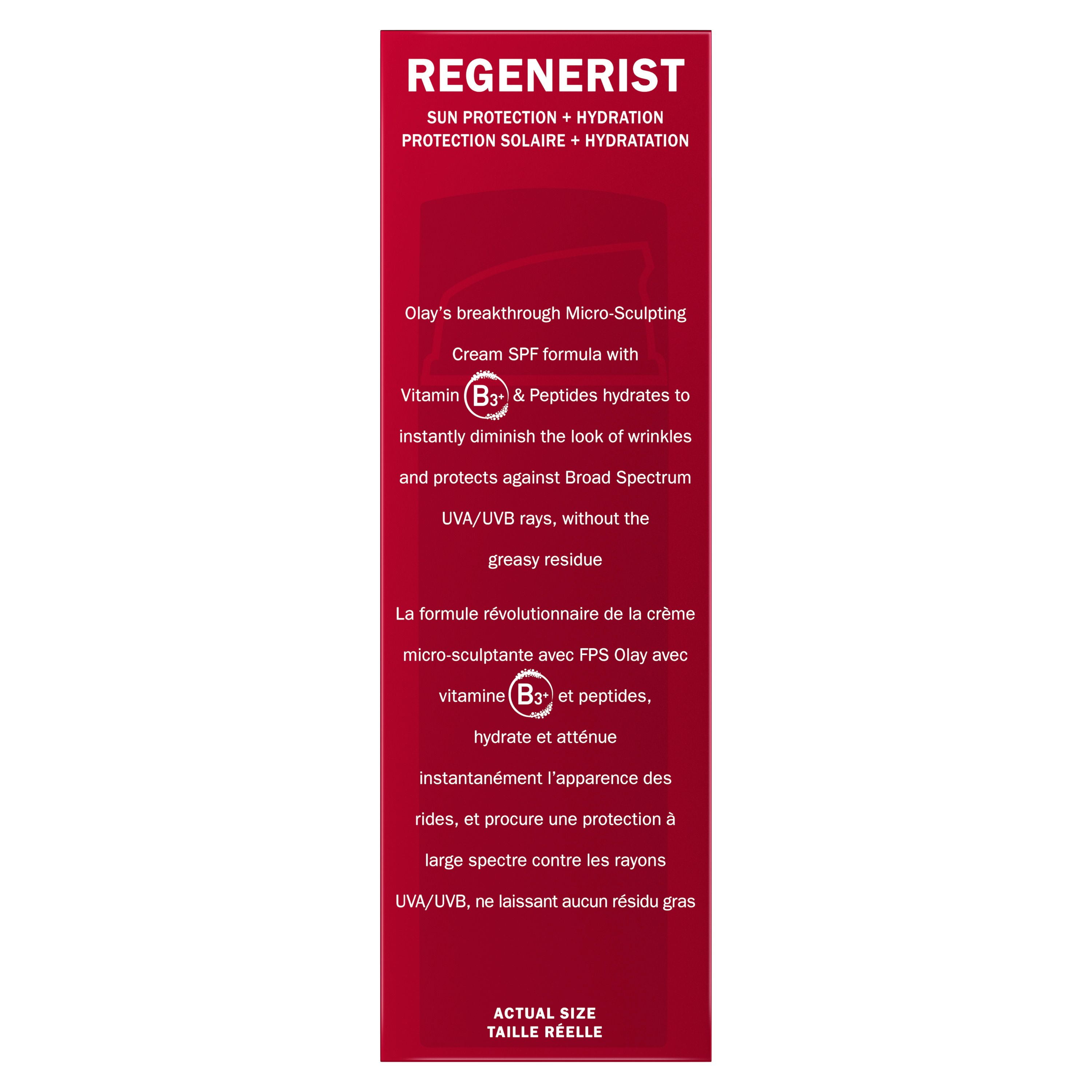 Olay Regenerist Micro-Sculpting Cream Anti-Aging Face Moisturizer with SPF 30 Broad Spectrum, Vitamin B3, 50 mL