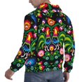 thumbnail image 6 of Wukai Roosters and Flowers Print Men Hoodies Fleece Sweatshirts Long Sleeve Sweaters Pullover Fall Outfits Winter Clothes-X-Large, 6 of 7