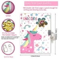 thumbnail image 2 of Diary with Lock for Family, 7x5.5 Inches 160 Lined Pages Unicorn Shakable Sequin Lock Notebooks for Students Secret Journal with Lock Birthday Gifts, 2 of 5
