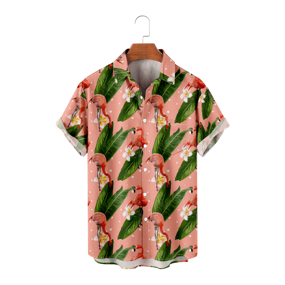 Men's Hawaiian Shirt Beach Short Sleeve Fashion Tops Tee Shirt Men