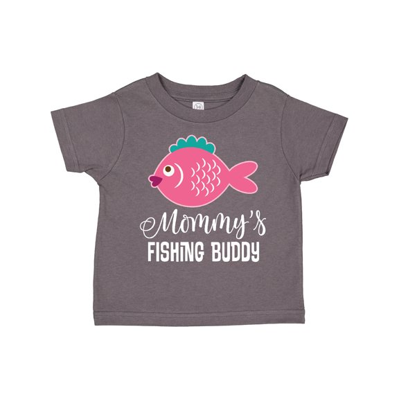 Inktastic Mommys Fishing Buddy Girls Girls Toddler T-Shirt