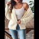 thumbnail image 4 of Cárdigan de Mujer para Otoño e Invierno, con Botones, Larga, Cuello en V, Tejido Grueso y Suave. Albaricoque L, 4 of 10