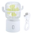 thumbnail image 2 of Mini Ventilador, Ventilador De Escritorio Gran Angular Recargable USB De 3 Velocidades Para Viajes Para La Oficina Para El Hogar ANGGREK Blanco, 2 of 8