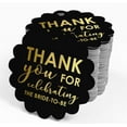 thumbnail image 4 of Inkdotpot Pack Of 50 Real Gold Foil Paper Tags Thank You Celebrating The Bride To Be Bridal Shower Favor Hang Tags, 4 of 6