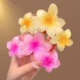 thumbnail image 5 of Pinza para el pelo con forma de huevo y flor degradada para mujer y niña, horquillas acrílicas dulces, accesorios para el cabello hawaianos para playa y verano, 5 of 5