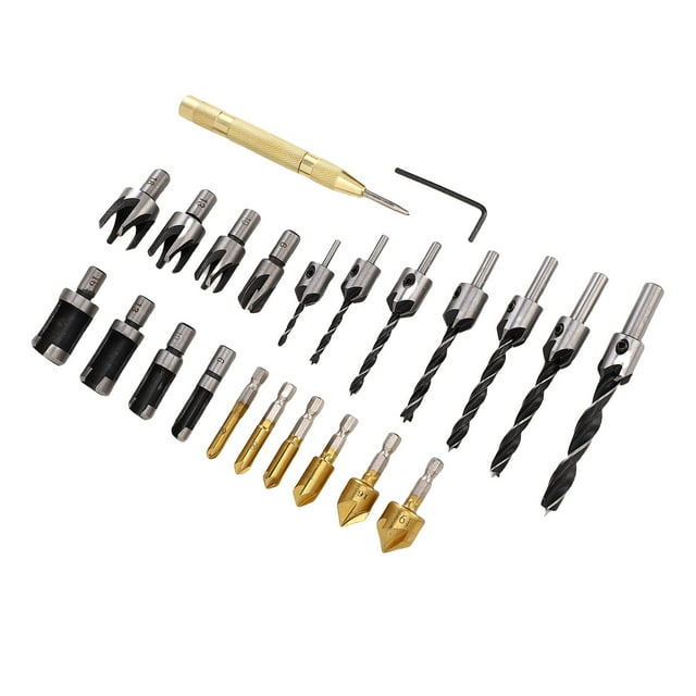 Broca Cortadora De Tapón De Madera, Exquisita Artesanía, Juego De Brocas Avellanadoras Para Carpintería, Para Proyectos De Madera