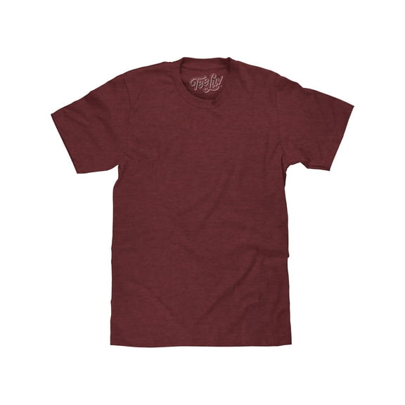 Tee Luv Men's Big and Tall Casual Crimson Heather T-Shirt (4XLT)