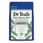 Dr. Teal's Hemp Seed Oil Soaking Solution (1 Bag, 3lbs) - Made with Pure Epsom Salt with White Thyme & Bergamot Essential Oils - Calms The Mind and Senses & Eases Aches & Pains at Home