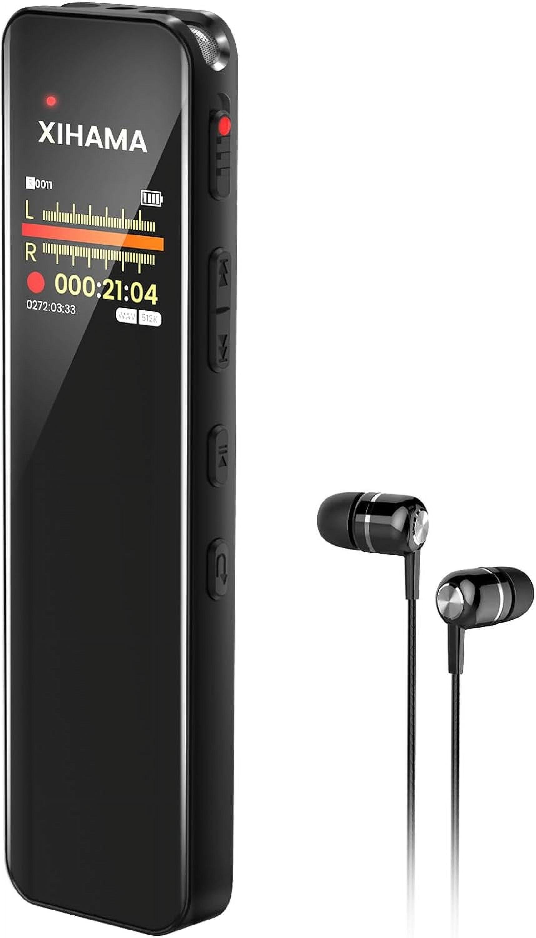 64GB Digital Voice Recorder with Playback, A-B Repeat, Variable Speed Play, Voice Activated Recorder for Lectures, Recording Monitoring, Password Protection, Recording Device, Digital Audio Recorder