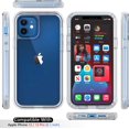 thumbnail image 2 of Compatible with iPhone 12 Case/iPhone 12 Pro Case 6.1 inch with Built-in Screen Protector Full-Body Rugged Slim Fit Shockproof Hard Plastic & Soft TPU Resistant Cover (Clear), 2 of 7